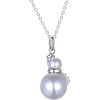 image:imageNONNYL Sterling Silver Freshwater Cultured Pearl Pendant Necklaces for Women Jewelry  Christmas Gifts for Wife Mom Girlfriend Anniversary Birthday Fine Jewelry Gifts for Her