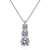 image:imageNONNYL Sterling Silver Necklace Gifts for Women  S925 Silver Mosang Diamond Pendant Collarbone Necklaces Jewelry for Wife