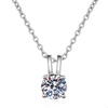 image:imageNONNYL Sterling Silver Necklace for Women  S925 Silver Mosang Diamond Pendant Collarbone Necklaces Jewelry for Wife Girlfriend Grandma Her Women for Gifts