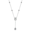 image:imageNONNYL Sterling Silver Necklace for Women Mosang Diamond S925 Silver Pendant Collarbone Necklaces Jewelry for Wife Girlfriend Grandma Her Women