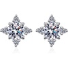 image:imageNonnyl Sterling Silver Earrings for Women  Moissanite Earring Stud for Women Fine Jewelry  Christmas Gifts for Wife Mom Girlfriend Anniversary Birthday