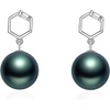 image:imagePearl Earrings for Women With Genuine 910mm AAAA Quality Grey Tahitian Cultured Pearls Earring  925 Sterling Silver Plated 18K Gold Pearl Gifts for Women Her Grandma Wife