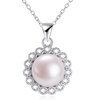 image:imagePearl Necklace Genuine Freshwater Cultured 910mm Pearl Pendant Necklaces Sterling Silver for Women Fine Jewelry Gifts for Women Wife Girlfriend Mother