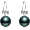 image:imageReal Pearl Earrings for Women With Genuine 910mm AAAA Quality Grey Tahitian Cultured Pearls Earring  925 Sterling Silver Plated 18K Gold Pearl Gifts for Women Her Grandma Wife