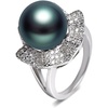 image:imageTahitian Black Pearl Rings Jewelry For Women Fashion Christmas Gifts Wife Mom Girlfriend Anniversary Birthday Fine Jewelry Gifts for Her NO33242