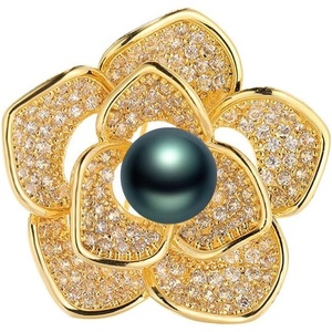 image:imageBlack Tahiti Pearl Brooch Broches Jewelry For Women Fashion Christmas Gifts Wife Mom Girlfriend Anniversary Birthday Fine Jewelry Gifts for Her NO11366