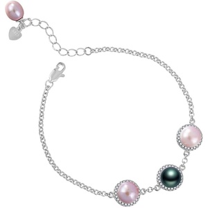 image:imageGifts for Wife Anniversary Bracelet for Women Tahitian Black Pearl Bracelet Real AAA Quality Handpicked Nature Pearls  Gifts for Mom Girlfriend Her NO113601