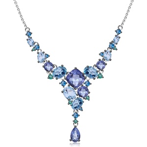 image:imageNONNYL Banquet Luxury Gem Necklace Earrings for Women Jewelry Gifts S925 Sterling Silver Natural Color Necklaces PendantNatural TopazCrystal Pendant