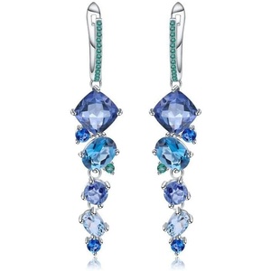 image:imageNONNYL Banquet Luxury Gem Necklace Earrings for Women Jewelry Gifts S925 Sterling Silver Natural Color Necklaces PendantNatural topazcrystal earrings