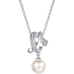 image:imageNONNYL Freshwater Cultured White Real Pearl Pendant Necklaces for Women Christmas Gifts for Wife Mom Girlfriend Anniversary Birthday Fine Jewelry Gifts