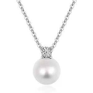 image:imageNONNYL Gift for Women Wife Mothers Day Gifts for Mom Her Couples Present Girlfriend Gift for Wife Birthday Wedding Anniversary Jewelry Christmas Day Valentines Gifts Moissanite Pearl Necklace