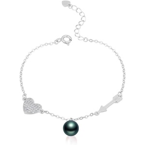 image:imageNONNYL Gifts for Wife Anniversary Bracelet for Women Tahitian Black Pearl Bracelet Real AAA Quality Handpicked Nature Pearls  Gifts for Mom Girlfriend Her NO11371
