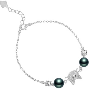 image:imageNONNYL Gifts for Wife Anniversary Bracelet for Women Tahitian Black Pearl Bracelet Real AAA Quality Handpicked Nature Pearls  Gifts for Mom Girlfriend Her NO11367