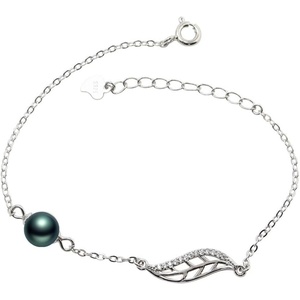 image:imageNONNYL Gifts for Wife Anniversary Bracelet for Women Tahitian Black Pearl Bracelet Real AAA Quality Handpicked Nature Pearls  Gifts for Mom Girlfriend Her NO11380