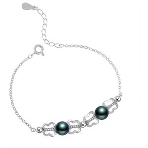 image:imageNONNYL Gifts for Wife Anniversary Bracelet for Women Tahitian Black Pearl Bracelet Real AAA Quality Handpicked Nature Pearls  Gifts for Mom Girlfriend Her NO113591