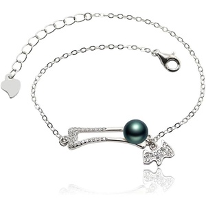 image:imageNONNYL Gifts for Wife Anniversary Bracelet for Women Tahitian Black Pearl Bracelet Real AAA Quality Handpicked Nature Pearls  Gifts for Mom Girlfriend Her NO11365