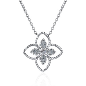 image:imageNONNYL Necklace S925 Sterling Silver Mosang Diamond Pendant Necklaces Gifts for Women  Collarbone Necklaces Christmas Gifts
