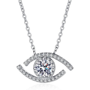 image:imageNONNYL Necklace for Women S925 Sterling Silver Plated PlatinumDainty Pendant Necklaces Gifts for Women Her Moissanite Necklace Jewelry