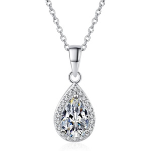 image:imageNONNYL Pendant Necklace for Women  Mosang Diamond Gold Necklaces for Women  Christmas Gifts for Wife Mom Girlfriend Anniversary Birthday Fine Jewelry Gifts