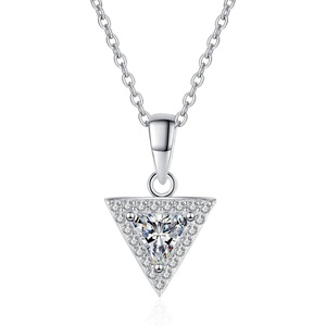 image:imageNONNYL Pendant Necklace for Women  Silver Moissanite Necklaces for Women  Christmas Gifts for Wife Mom Girlfriend Anniversary Birthday Fine Jewelry Gifts