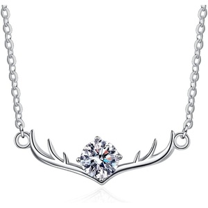 image:imageNONNYL S925 Christmas Deer Necklace Gift for Women Wife Womens Pendant Jewelry Wedding Anniversary Sterling Silver Girlfriend Birthday Gifts for Her Pendants Necklaces for Christmas Mom Gifts