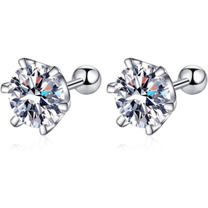 image:imageNonnyl Earrings for Women  Sterling Silver Moissanite Earring Stud for Women  Christmas Gifts for Wife Mom Girlfriend Anniversary Birthday Fine Jewelry