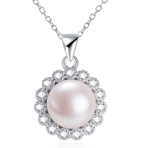 image:imagePearl Necklace Genuine Freshwater Cultured 910mm Pearl Pendant Necklaces Sterling Silver for Women Fine Jewelry Gifts for Women Wife Girlfriend Mother