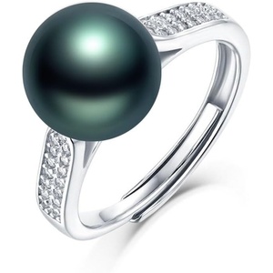 image:imageTahitian Black Pearl Rings Jewelry For Women Fashion Christmas Gifts Wife Mom Girlfriend Anniversary Birthday Fine Jewelry Gifts for Her NO33220