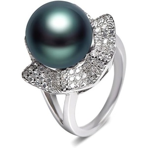 image:imageTahitian Black Pearl Rings Jewelry For Women Fashion Christmas Gifts Wife Mom Girlfriend Anniversary Birthday Fine Jewelry Gifts for Her NO33242