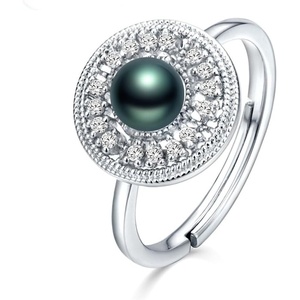 image:imageTahitian Black Pearl Rings Jewelry For Women Fashion Christmas Gifts Wife Mom Girlfriend Anniversary Birthday Fine Jewelry Gifts for Her NO33257