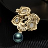 image:imageBlack Tahiti Pearl Brooch Broches Jewelry For Women Fashion Christmas Gifts Wife Mom Girlfriend Anniversary Birthday Fine Jewelry Gifts for Her NO11341