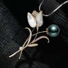 image:imageBlack Tahiti Pearl Brooch Broches Jewelry For Women Fashion Christmas Gifts Wife Mom Girlfriend Anniversary Birthday Fine Jewelry Gifts for Her NO11352