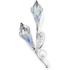 image:imageGifts for Wife Anniversary Brooch for Women Pearl Brooch Real 910mm AAA Quality Handpicked Nature Pearls and D Color Moissanite  Gifts for Mom Girlfriend Her NO11352