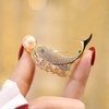 image:imageGifts for Wife Anniversary Brooch for Women Pearl Brooch Real 910mm AAA Quality Handpicked Nature Pearls and D Color Moissanite  Gifts for Mom Girlfriend Her NO11400