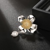 image:imageGifts for Wife Anniversary Brooch for Women Pearl Brooch Real 910mm AAA Quality Handpicked Nature Pearls and D Color Moissanite  Gifts for Mom Girlfriend Her NO11424