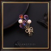 image:imageGifts for Wife Anniversary Brooch for Women Pearl Brooch Real 910mm AAA Quality Handpicked Nature Pearls and D Color Moissanite  Gifts for Mom Girlfriend Her NO11394