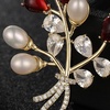 image:imageGifts for Wife Anniversary Brooch for Women Pearl Brooch Real 910mm AAA Quality Handpicked Nature Pearls and D Color Moissanite  Gifts for Mom Girlfriend Her NO11346