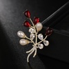 image:imageGifts for Wife Anniversary Brooch for Women Pearl Brooch Real 910mm AAA Quality Handpicked Nature Pearls and D Color Moissanite  Gifts for Mom Girlfriend Her NO11346