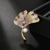image:imageGifts for Wife Anniversary Brooch for Women Pearl Brooch Real 910mm AAA Quality Handpicked Nature Pearls and D Color Moissanite  Gifts for Mom Girlfriend Her NO11356