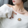 image:imageGifts for Wife Anniversary Brooch for Women Pearl Brooch Real 910mm AAA Quality Handpicked Nature Pearls and D Color Moissanite  Gifts for Mom Girlfriend Her NO11409