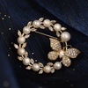 image:imageGifts for Wife Anniversary Brooch for Women Pearl Brooch Real 910mm AAA Quality Handpicked Nature Pearls and D Color Moissanite  Gifts for Mom Girlfriend Her NO11374