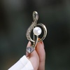 image:imageGifts for Wife Anniversary Brooch for Women Pearl Brooch Real 910mm AAA Quality Handpicked Nature Pearls and D Color Moissanite  Gifts for Mom Girlfriend Her NO11413