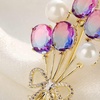 image:imageGifts for Wife Anniversary Brooch for Women Pearl Brooch Real 910mm AAA Quality Handpicked Nature Pearls and D Color Moissanite  Gifts for Mom Girlfriend Her NO11394