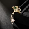 image:imageGifts for Wife Anniversary Brooch for Women Pearl Brooch Real 910mm AAA Quality Handpicked Nature Pearls and D Color Moissanite  Gifts for Mom Girlfriend Her NO11368