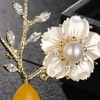 image:imageGifts for Wife Anniversary Brooch for Women Pearl Brooch Real 910mm AAA Quality Handpicked Nature Pearls and D Color Moissanite  Gifts for Mom Girlfriend Her NO11354
