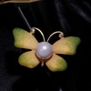 image:imageGifts for Wife Anniversary Brooch for Women Pearl Brooch Real 910mm AAA Quality Handpicked Nature Pearls and D Color Moissanite  Gifts for Mom Girlfriend Her NO11396