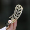 image:imageGifts for Wife Anniversary Brooch for Women Pearl Brooch Real 910mm AAA Quality Handpicked Nature Pearls and D Color Moissanite  Gifts for Mom Girlfriend Her NO11382
