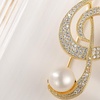 image:imageGifts for Wife Anniversary Brooch for Women Pearl Brooch Real 910mm AAA Quality Handpicked Nature Pearls and D Color Moissanite  Gifts for Mom Girlfriend Her NO11381