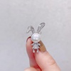 image:imageGifts for Wife Anniversary Brooch for Women Pearl Brooch Real 910mm AAA Quality Handpicked Nature Pearls and D Color Moissanite  Gifts for Mom Girlfriend Her NO11416