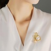 image:imageGifts for Wife Anniversary Brooch for Women Pearl Brooch Real 910mm AAA Quality Handpicked Nature Pearls and D Color Moissanite  Gifts for Mom Girlfriend Her NO11418